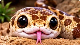 Close-up of a Kenyan sand boa on sand